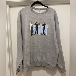 Grey’s Anatomy Crewneck Size XL Character Silhouette Sweatshirt McDreamy